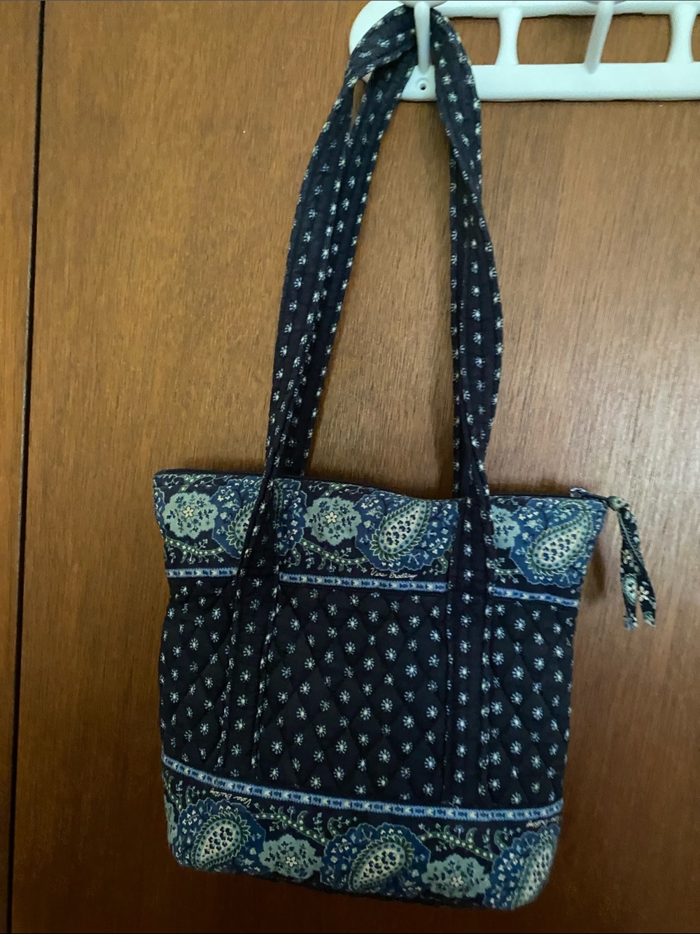 Vera Bradley Navy Paisley Quilted Tote - Picture 3 of 4